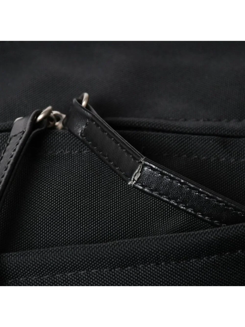 Chanel Sports Line Handbag CC Logo Wool Nylon Navy Black